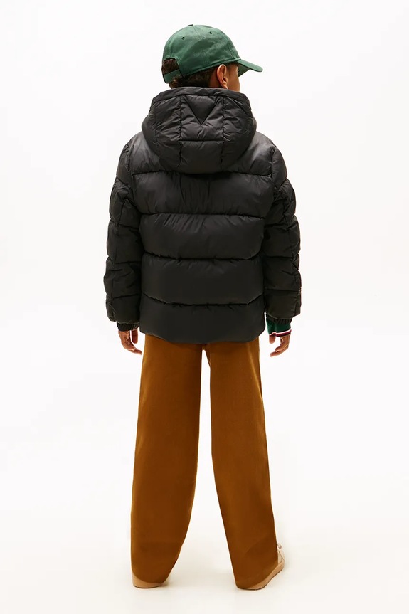 Dječja jakna Tommy Hilfiger KB0KB10093.104.122.9BYA crna