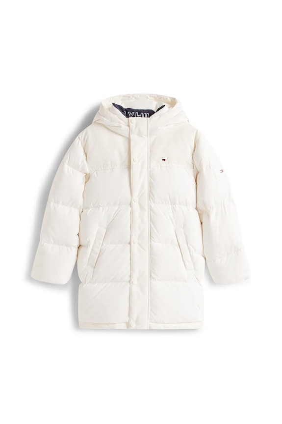 Παιδικό μπουφάν Tommy Hilfiger KB0KB10114.9BYA μπεζ AW25