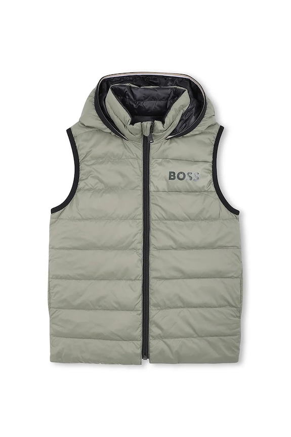 BOSS vestă copii cu captuseala verde J52395.114.150