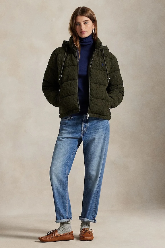 Odzież Polo Ralph Lauren kurtka wełniana 211A92614 zielony