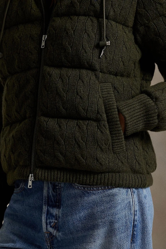 Polo Ralph Lauren kurtka wełniana zielony 211A92614