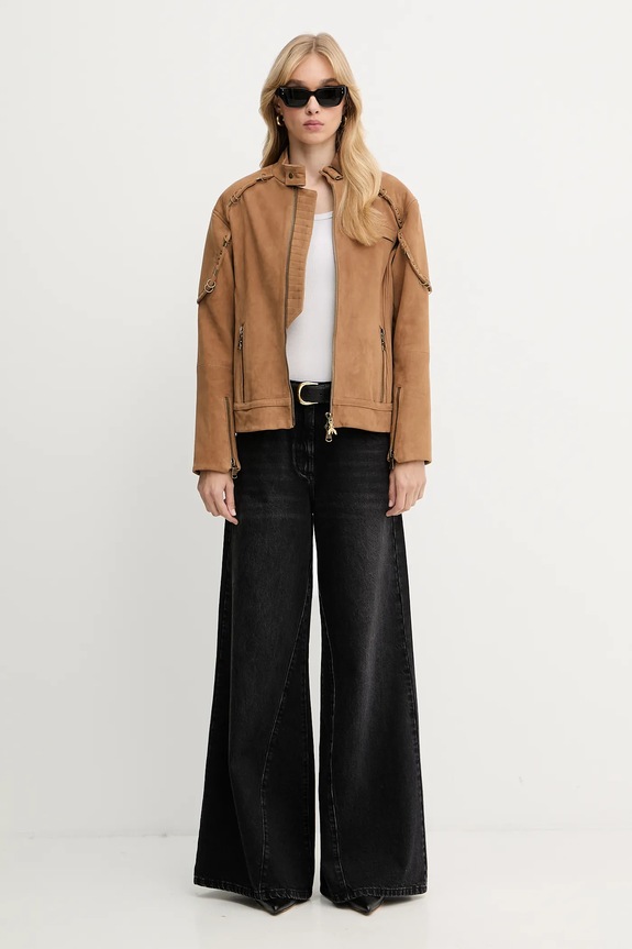 Patrizia Pepe ramoneska zamszowa 8O0187.L157 beżowy AW25