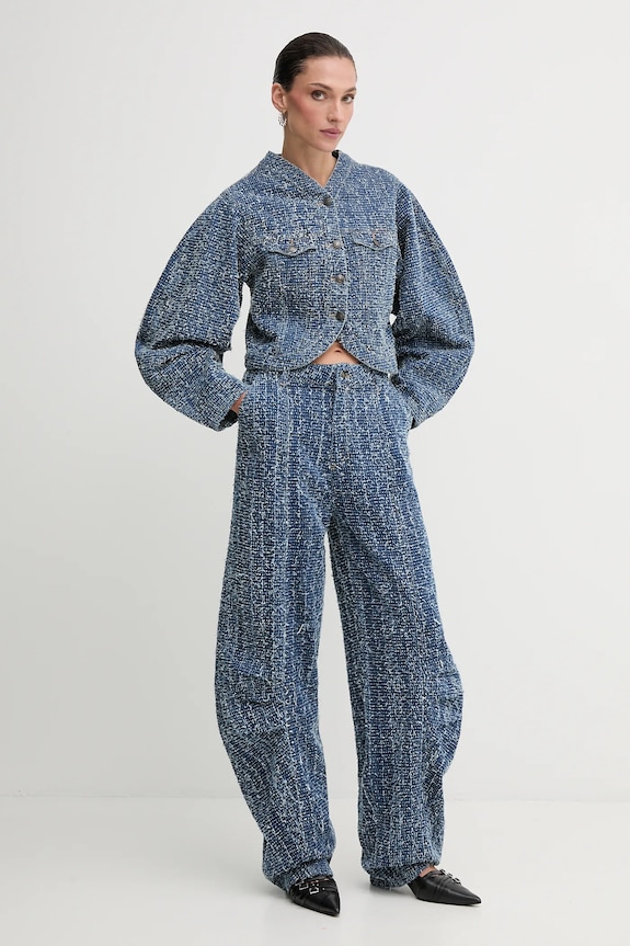 Rotate kurtka jeansowa 1142011603 niebieski AW25