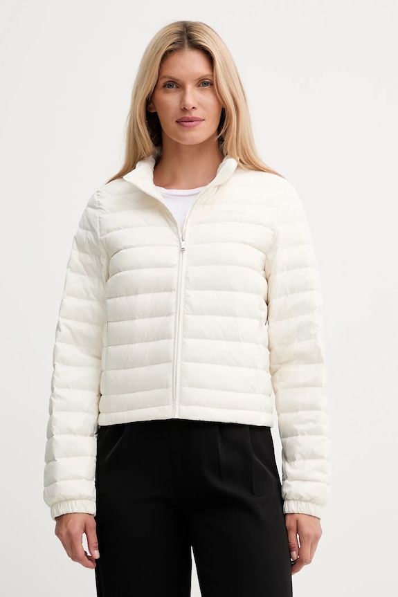 Calvin Klein kurtka puchowa bez kaptura beżowy LV044C513G
