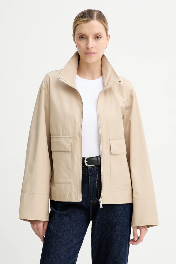 Jakna Calvin Klein bez tople podstave bež LV044C528G