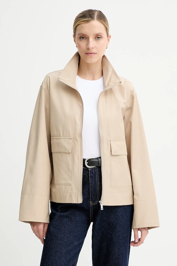 Jakna Calvin Klein bez tople podstave bež LV044C528G