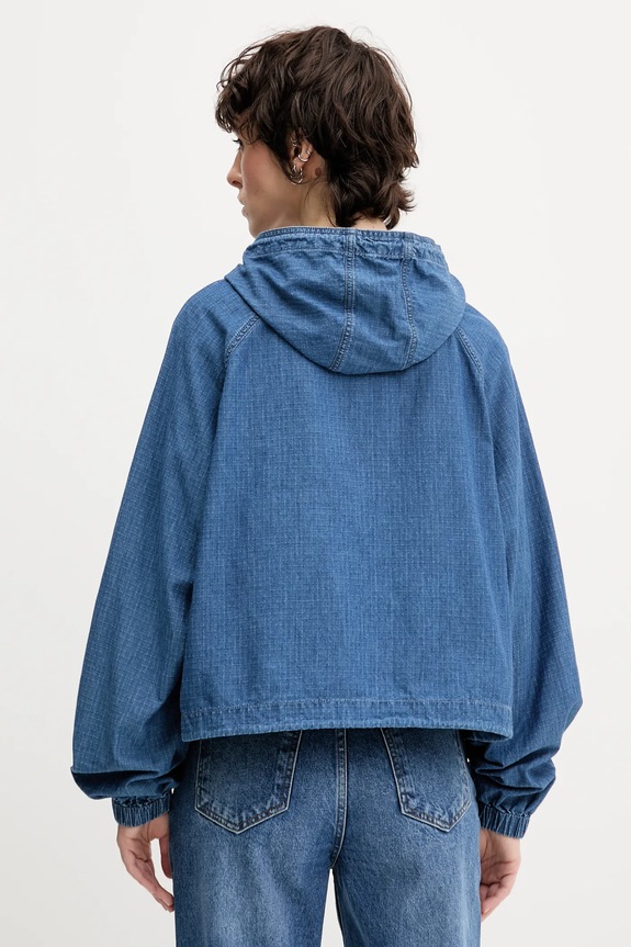 Îmbrăcăminte Tommy Jeans jachetă de bumbac DW0DW21064 bleumarin