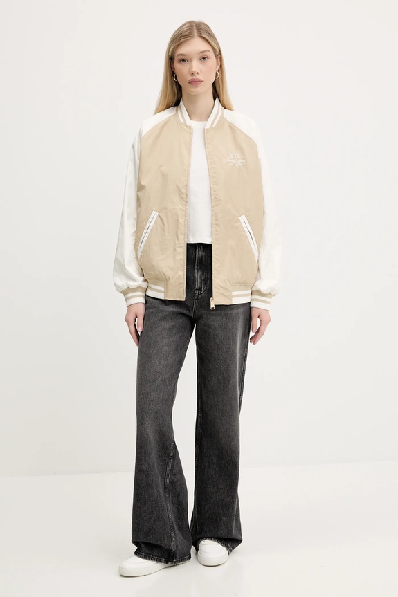 Tommy Jeans kurtka bomber DW0DW21432 beżowy AW25