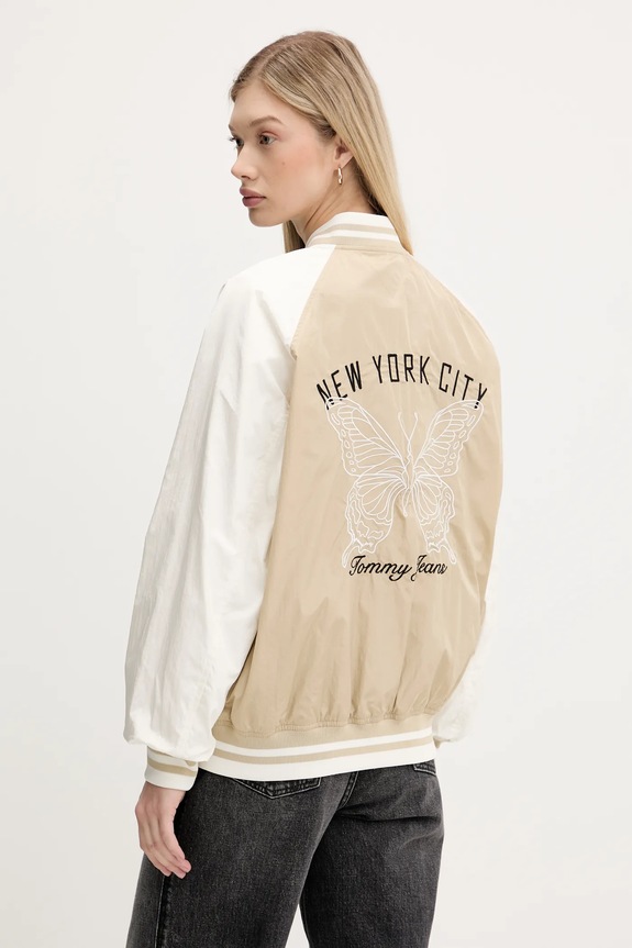 Odzież Tommy Jeans kurtka bomber DW0DW21432 beżowy