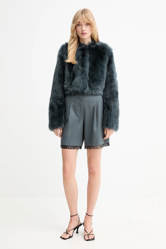 IRO rövid kabát WP137REAL szürke AW25