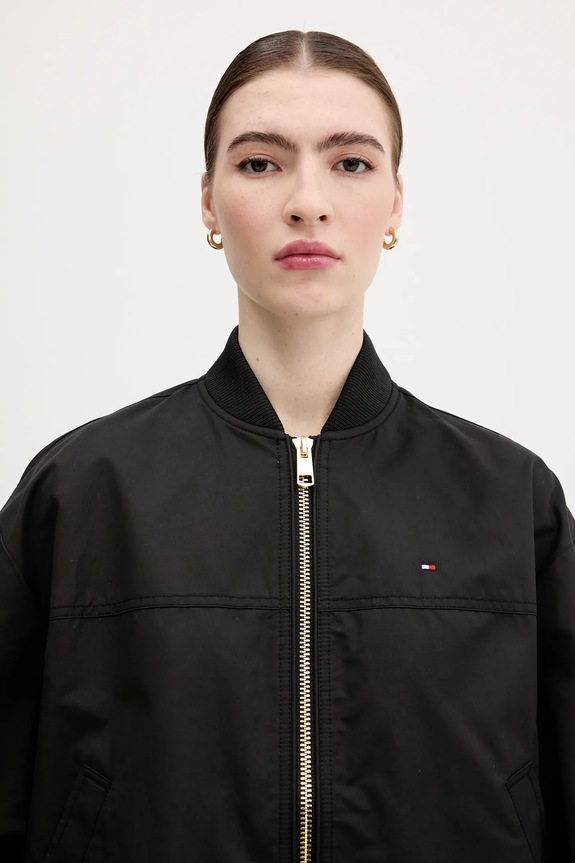 Bunda Tommy Hilfiger čierna WW0WW45619