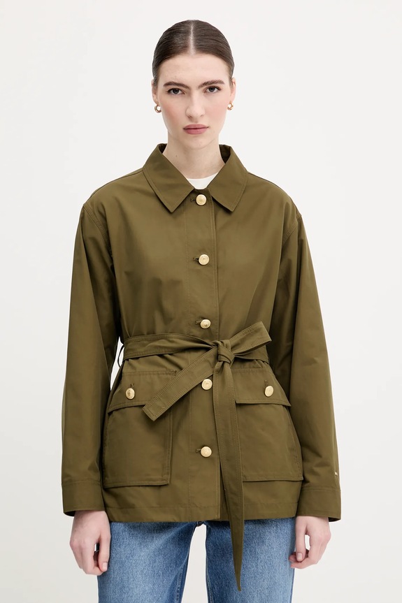 Bunda Tommy Hilfiger nezateplené zelená WW0WW45620