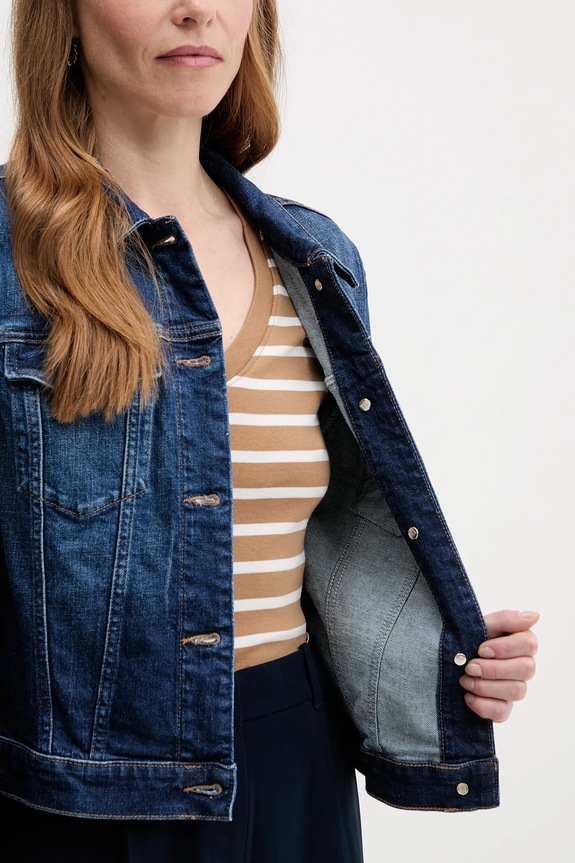 Džínová bunda Tommy Hilfiger WW0WW45663 námořnická modř
