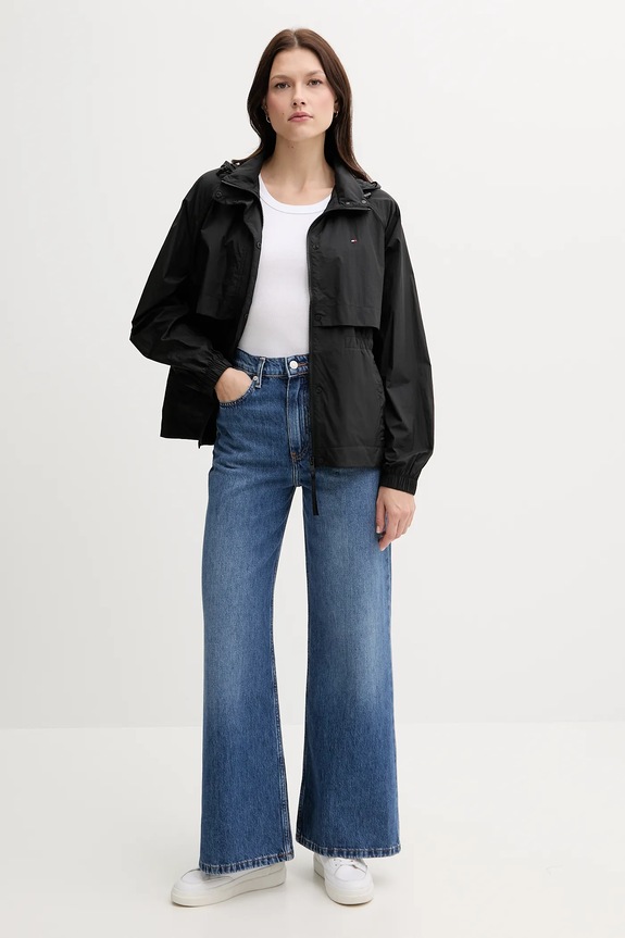 Bunda Tommy Hilfiger WW0WW46444 čierna AW25