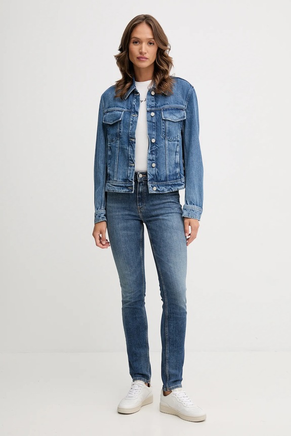 Tommy Hilfiger kurtka jeansowa WW0WW46485 niebieski AW25