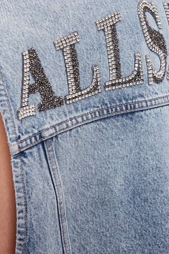 Oblečení Džínová vesta AllSaints LAURA W055OC modrá