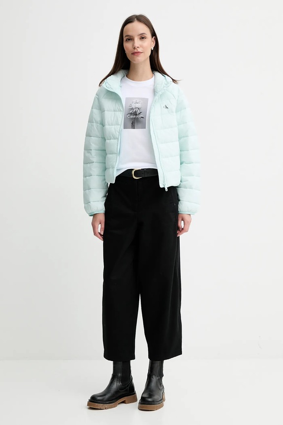 Μπουφάν Calvin Klein Jeans LV047C510G τιρκουάζ SS26