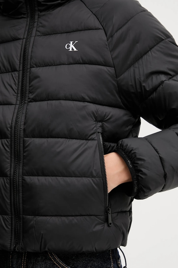 Μπουφάν Calvin Klein Jeans LV047C510G μαύρο
