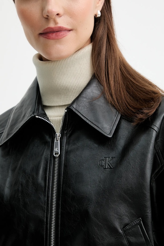 Μπουφάν Calvin Klein Jeans LV047C518G μαύρο