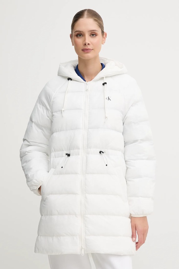 Calvin Klein Jeans rövid kabát enyhén szigetelt fehér LV047C523G