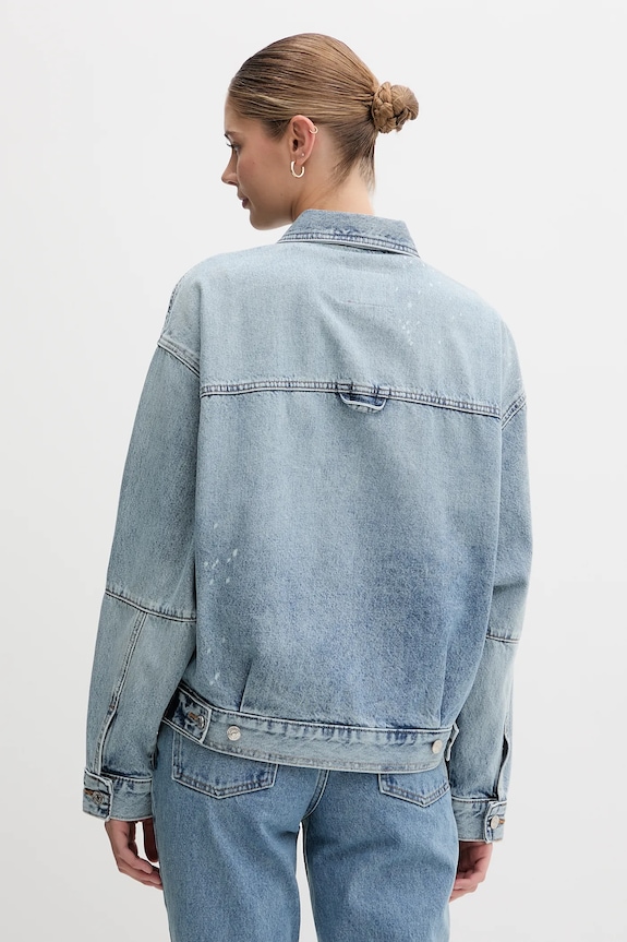 Odzież Calvin Klein Jeans kurtka jeansowa LV047C730G niebieski