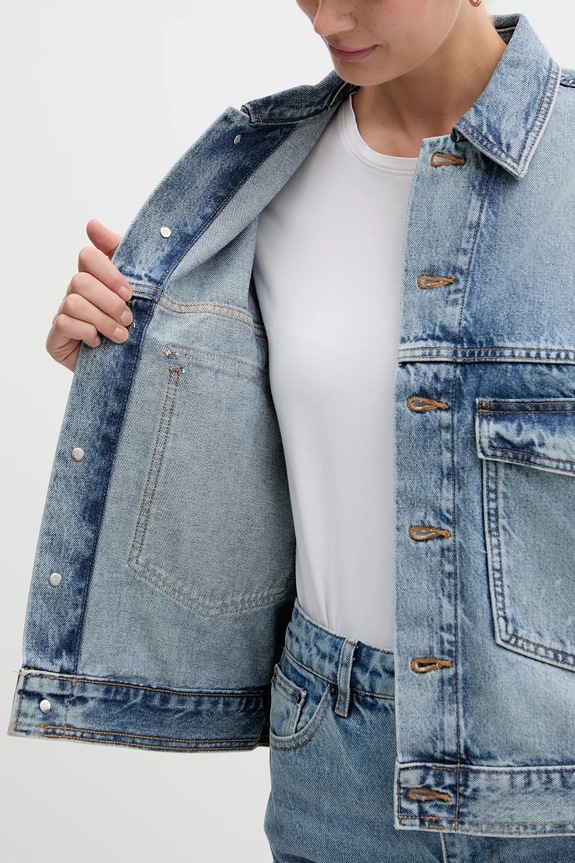 Calvin Klein Jeans kurtka jeansowa LV047C730G