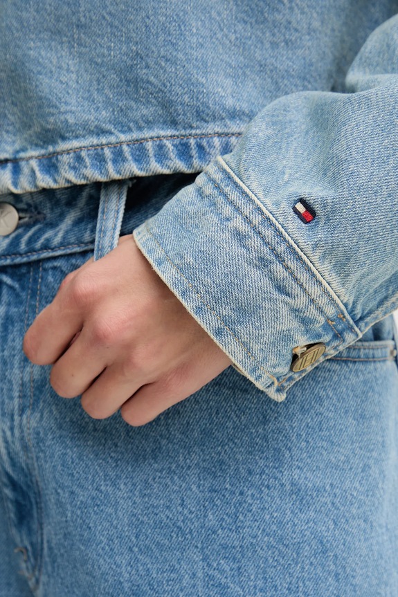 Tommy Hilfiger kurtka jeansowa WW0WW46740 niebieski