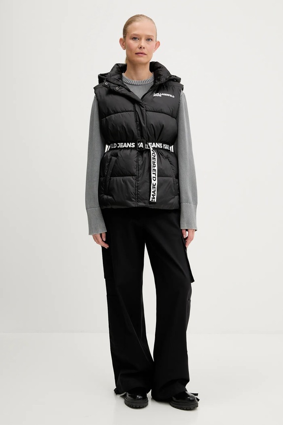 Karl Lagerfeld Jeans bezrękawnik A3W15025 czarny AW25