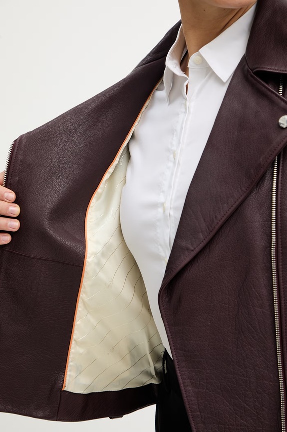 Kožna ramones jakna BOSS Orange C Sandy 50541769