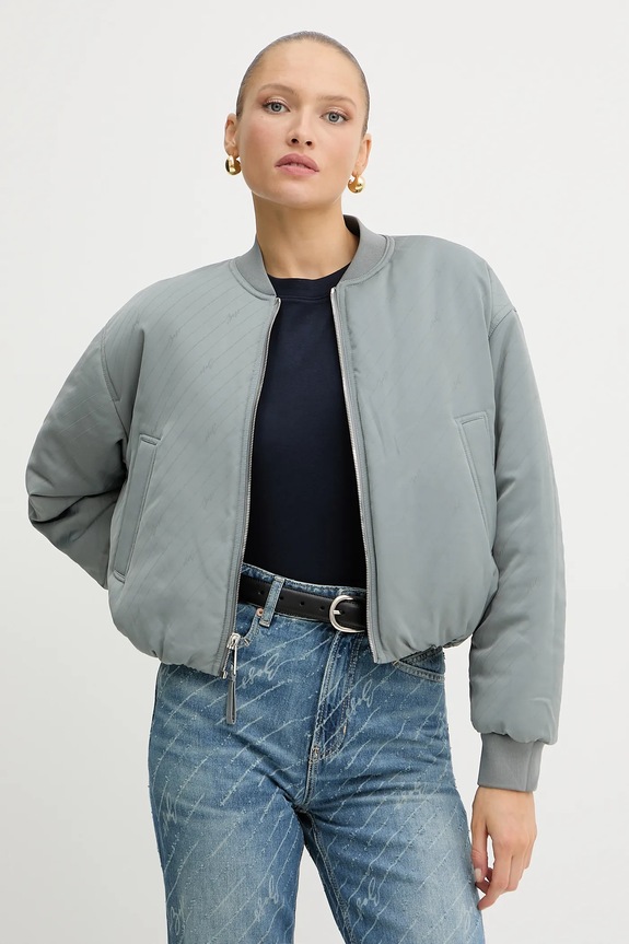 BOSS Orange geacă bomber cu două fețe C_Paddana cu captuseala gri 50542454