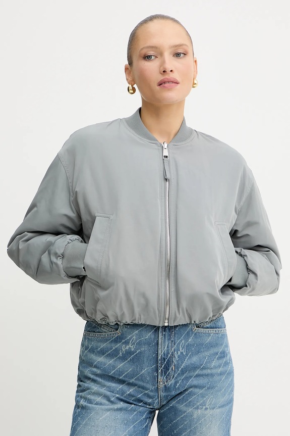 BOSS Orange geacă bomber cu două fețe C_Paddana gri 50542454