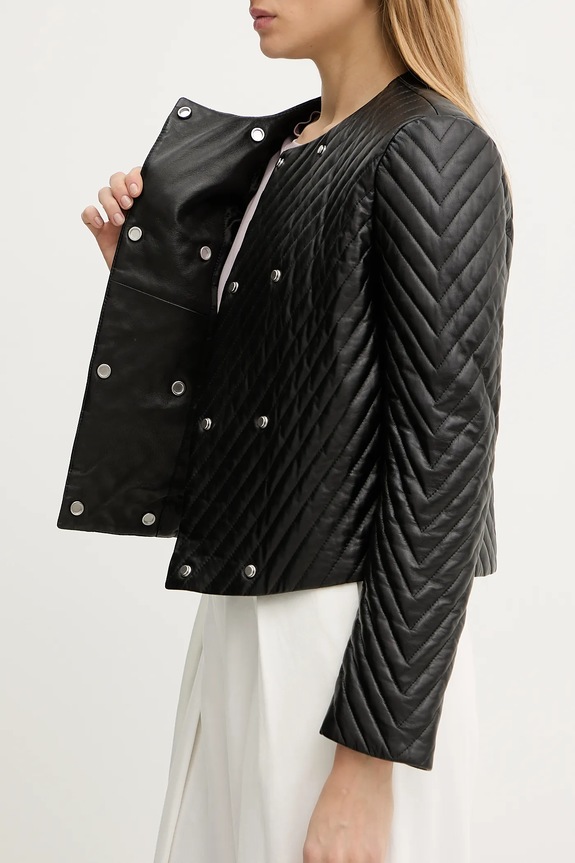 Usnjena jakna BOSS Sandru 50541919