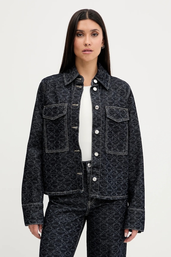 Jeans jakna HUGO Gadison Brez kapuce mornarsko modra 50541531
