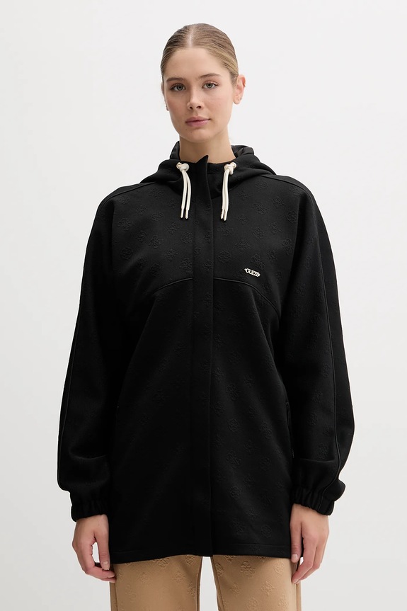 Guess geacă PEONY cu captuseala negru V5YQ05.KBSL2