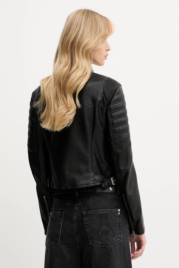 Ρούχα Δερμάτινο μπουφάν Guess JEANNINE W5YL19.WHDS0 μαύρο