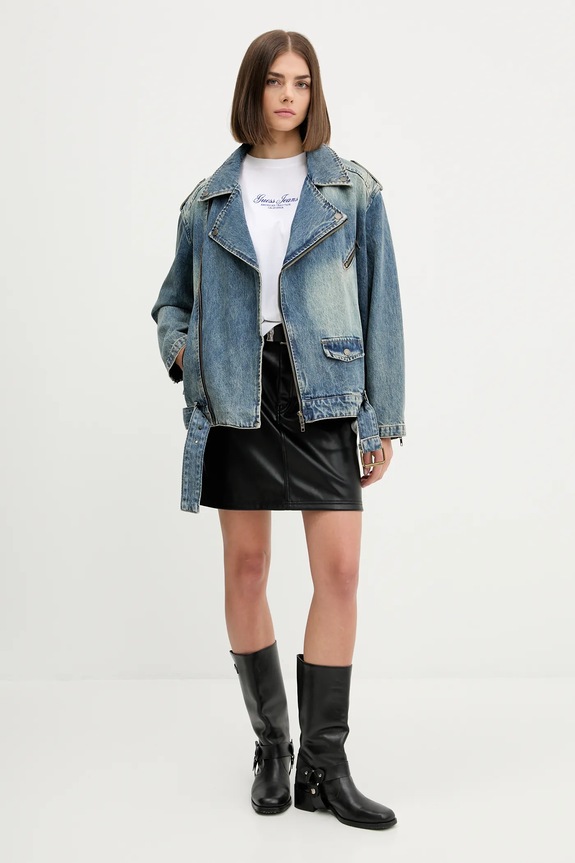 Τζιν μπουφάν Guess Originals W5YN70.D4XYZ μπλε AW25
