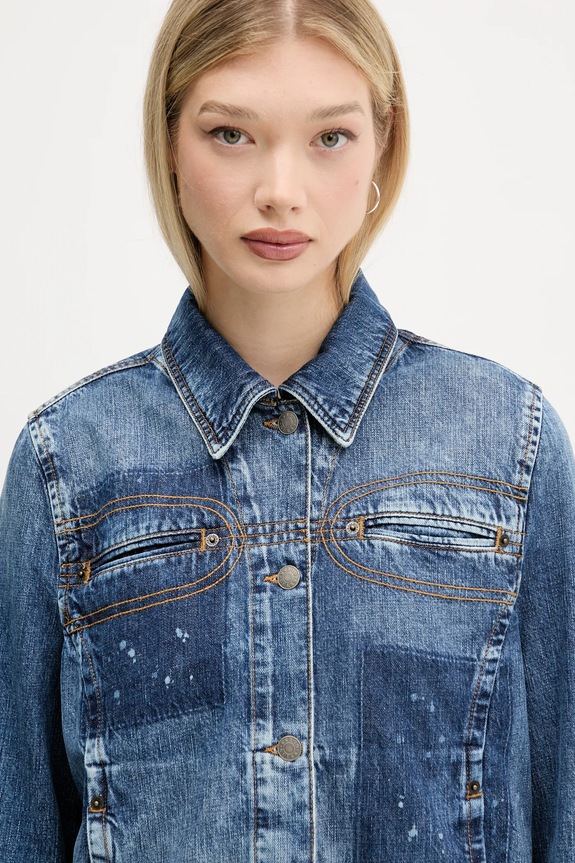 Guess Originals giacca di jeans HARRINGTON blu W5YN69.D5R01