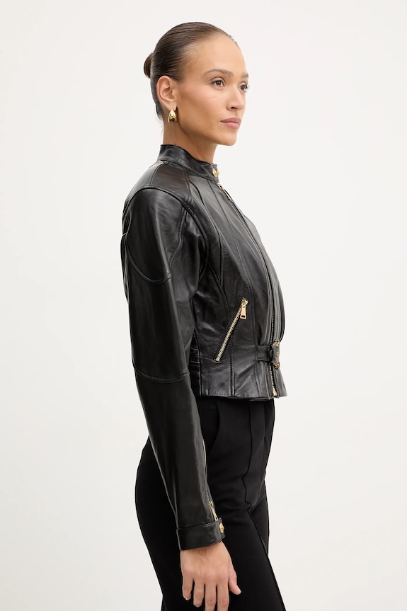 Versace Jeans Couture ramoneska skórzana czarny 79HAVP03.CP021