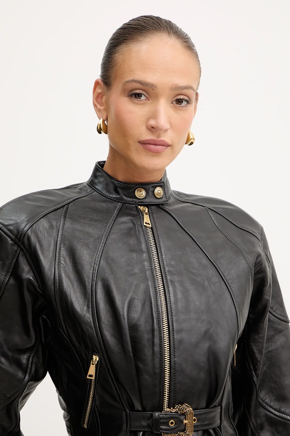 Versace Jeans Couture ramoneska skórzana 79HAVP03.CP021 czarny