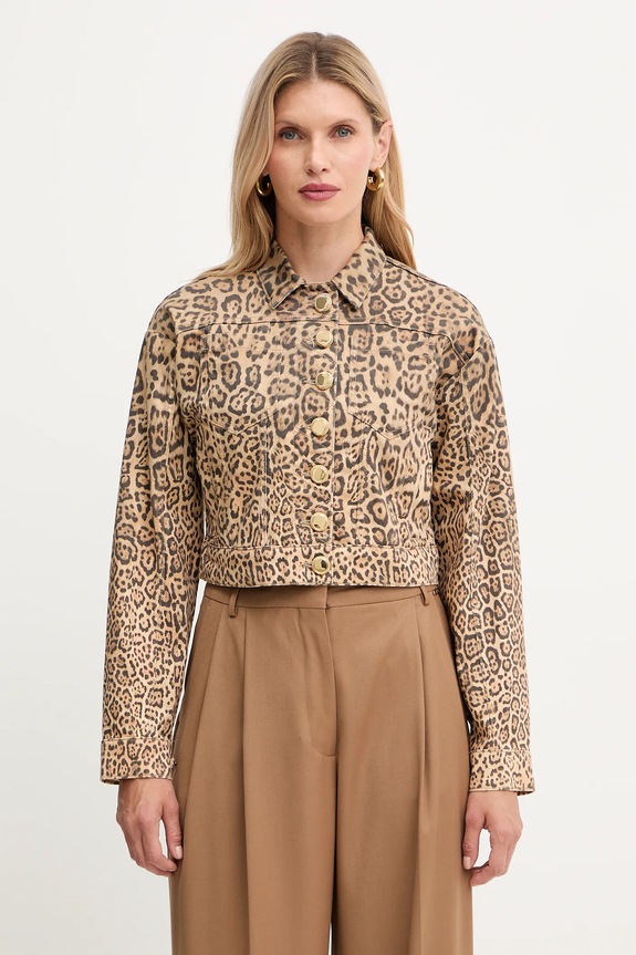 Marciano by Guess kurtka jeansowa EDDA bez kaptura brązowy 5YGN14.7362A