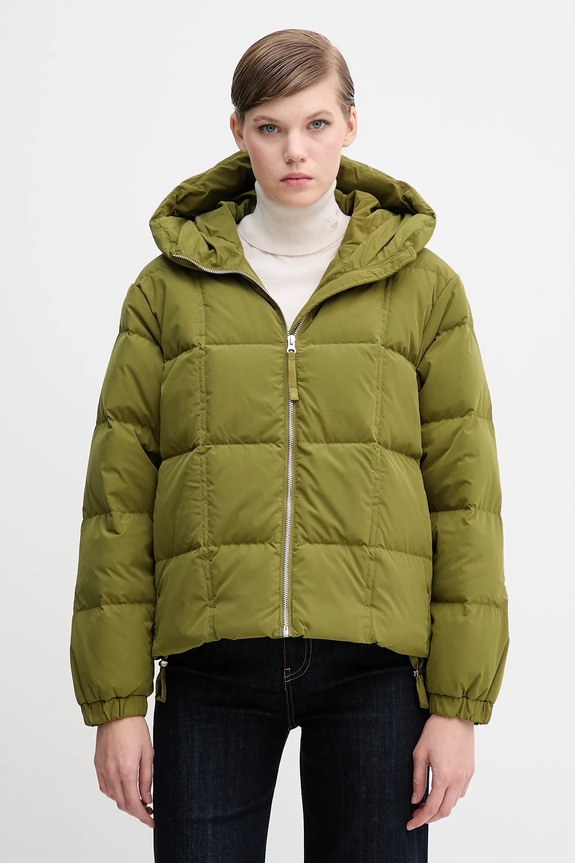 United Colors of Benetton geacă de puf cu captuseala verde 22T6DN086