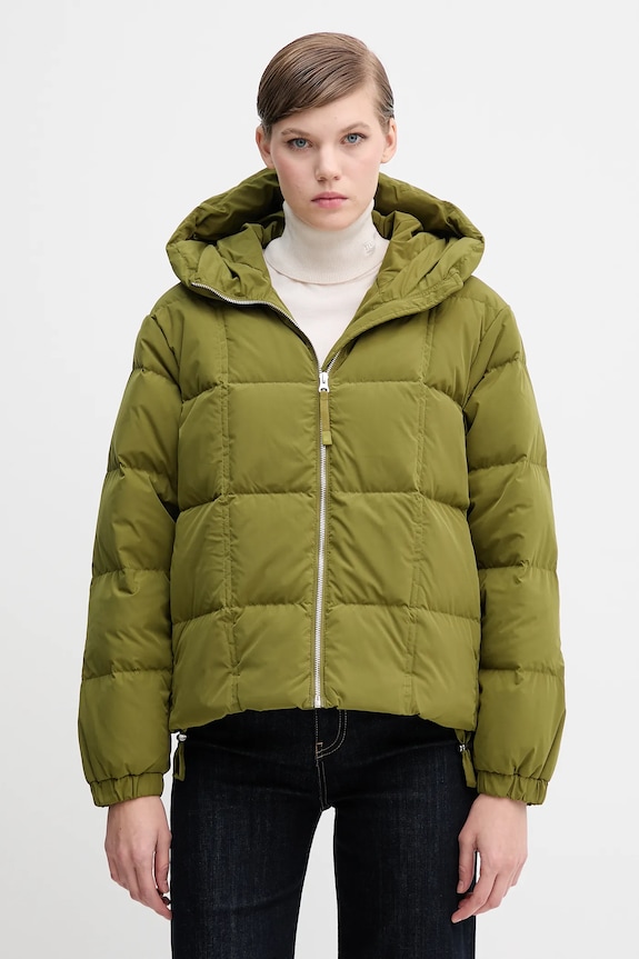 United Colors of Benetton geacă de puf cu captuseala verde 22T6DN086