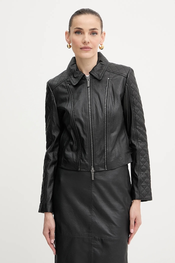 Armani Exchange kurtka skórzana nieocieplane czarny XW000654.AF16212