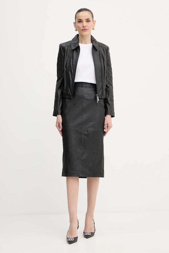 Armani Exchange kurtka skórzana XW000654.AF16212 czarny AW25