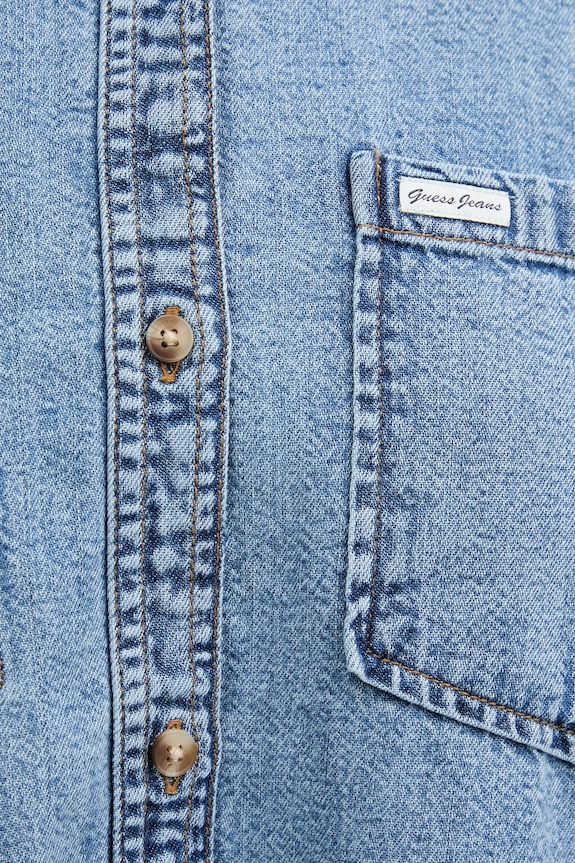 Guess Jeans cămașă jeans W5YH0D.D5M86 albastru