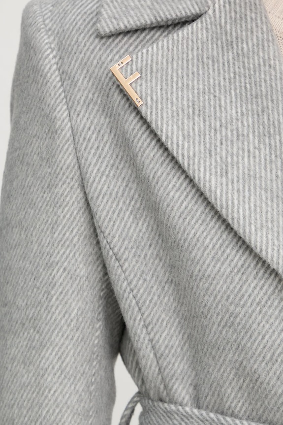 Vuneni kaput Fracomina FS25WC1011W819K3 siva