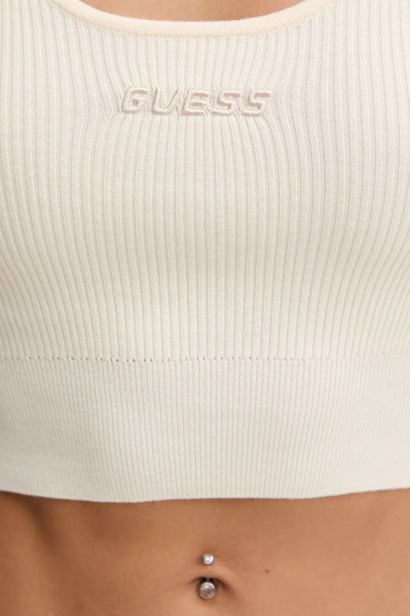 Guess top gyapjúkeverékből FLAMINIA V5BP05.Z3JD2 bézs