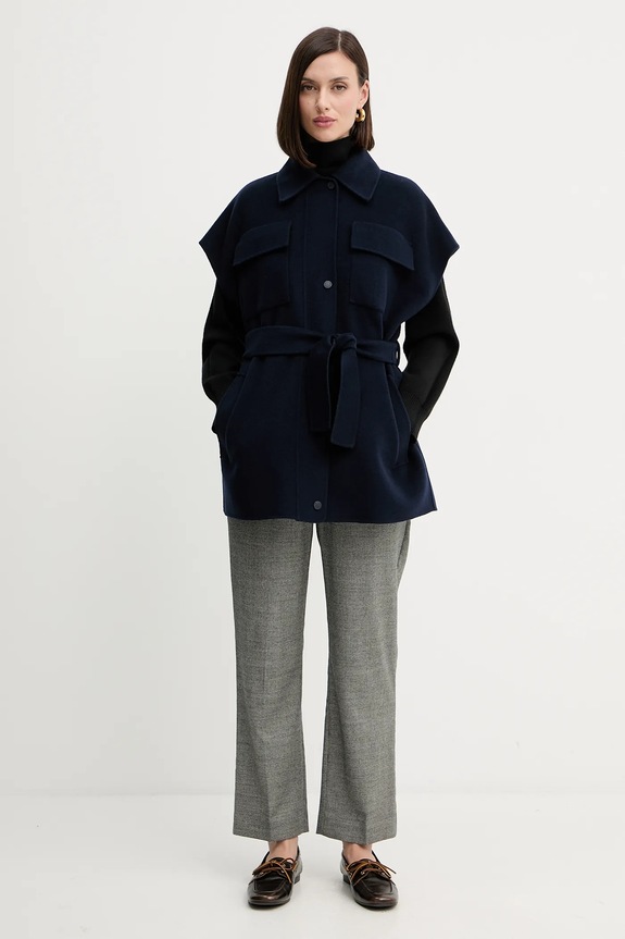 Weekend Max Mara vestă de lână ELEGIA 2525276021600 bleumarin AW25