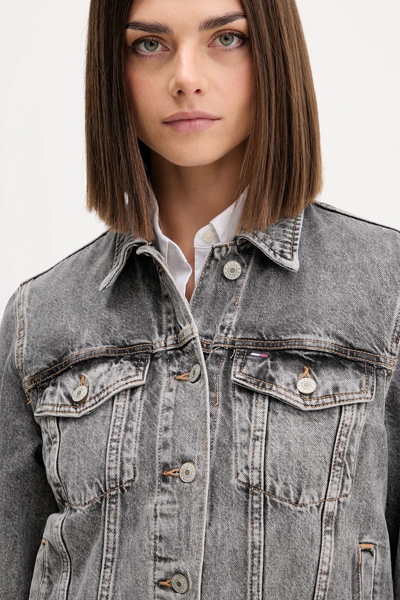Tommy Jeans kurtka jeansowa szary DW0DW21555