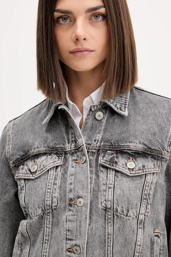 Tommy Jeans kurtka jeansowa szary DW0DW21555
